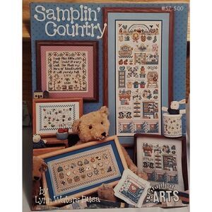 Samplin' Country Cross Stitch Leaflet by Graph-it Arts #57. By Lynn Waters Busa
